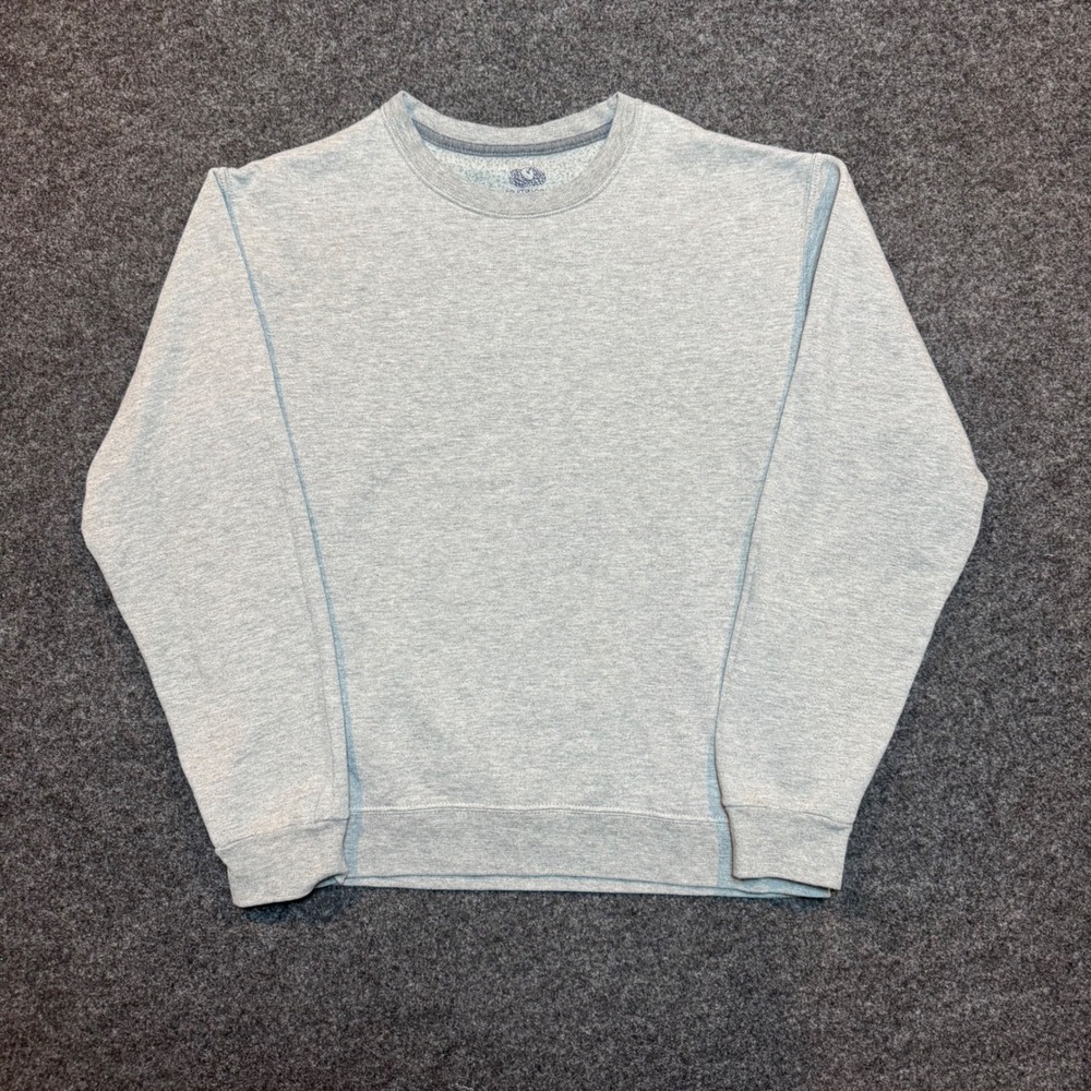Fruit of the Loom Mens Small Heather Gray Crewneck Sweatshirt Fleece Pullover